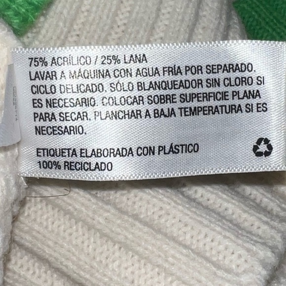 Future Collective Varsity Cardigan Sweater XS Kahlana Barfield Brown Ivory Green - Picture 12 of 12